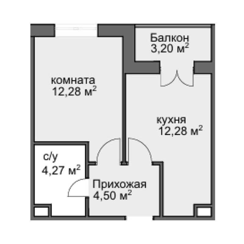 1-комн. Центральный двор