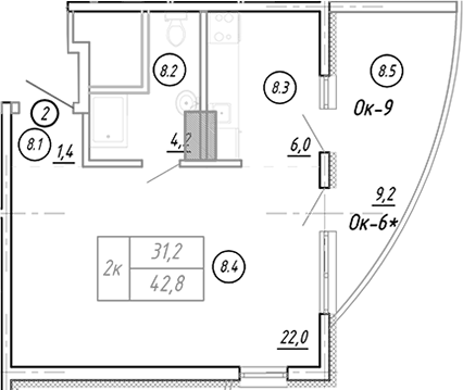 Студия, 35.9 м², 10/17 этаж, ЖК «Резиденция Ясногорская»