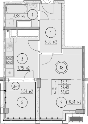 1-комн. Agoy Park Residence by Lavicon