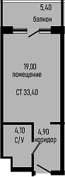 Студия, 28 м², 3/8 этаж, ЖК «Курортный отель Алеан Селект Агой»