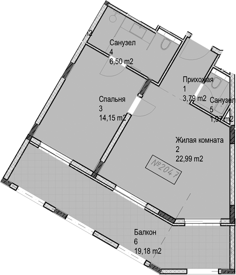 Продается 2-комн. квартира, 49.5 м²