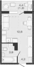 Продается 1-комн. квартира, 20.8 м²