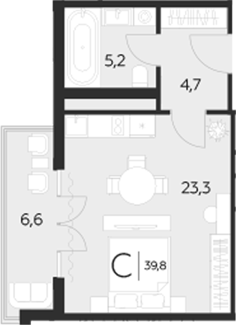 Студия LeePrime Residences Polyana Sochi