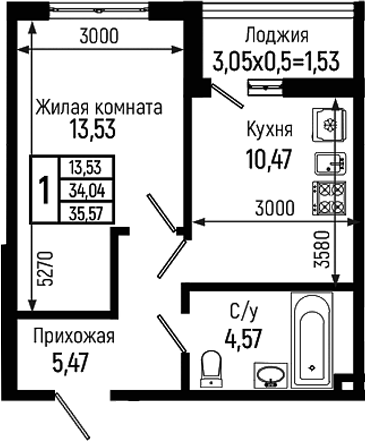 1-комн. Ботаника Хиллс