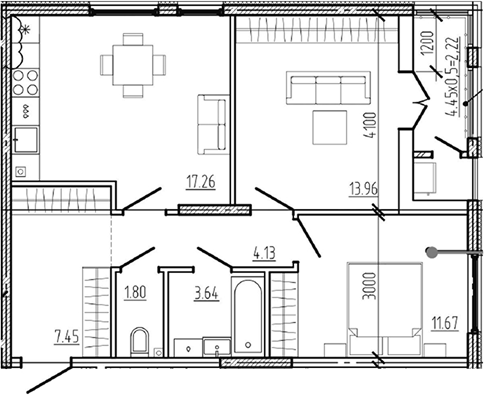 Продается 3-комн. квартира, 59.91 м²