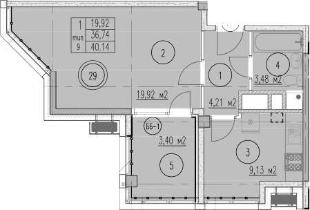 1-комн. Agoy Park Residence by Lavicon