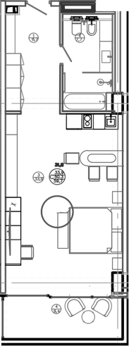 Студия, 52.3 м², 2/8 этаж, ЖК «Mandarin Garden Hotel»