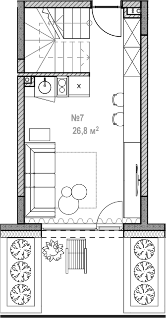 Объект, 51.36 м², 1/3 этаж, ЖК «Лучезарный»