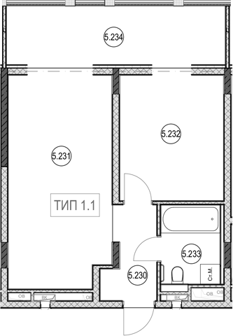 Продается 2-комн. квартира, 40.7 м²