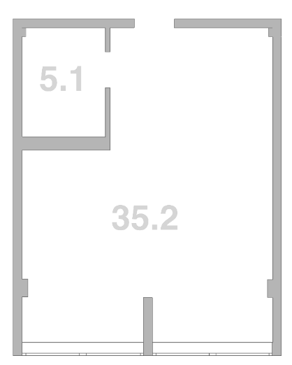 Объект, 40.1 м², 3/3 этаж, ЖК «Жемчужина Мысхако»