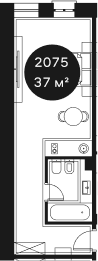 Продается 1-комн. квартира, 36.85 м²
