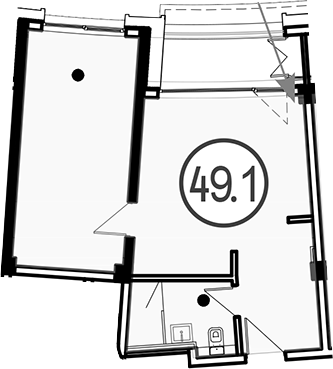 Объект, 49.1 м², 3/4 этаж, ЖК «Гостиничный комплекс GRAND CASCADE»