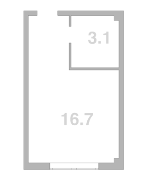 Продается 1-комн. квартира, 19.8 м²
