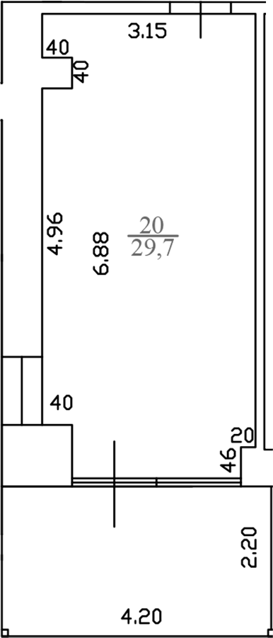 Студия, 29.7 м², 3/4 этаж, ЖК «White Village»