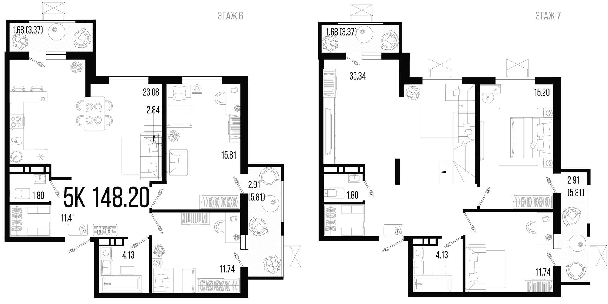 Продается 5-комн. квартира, 141.27 м²
