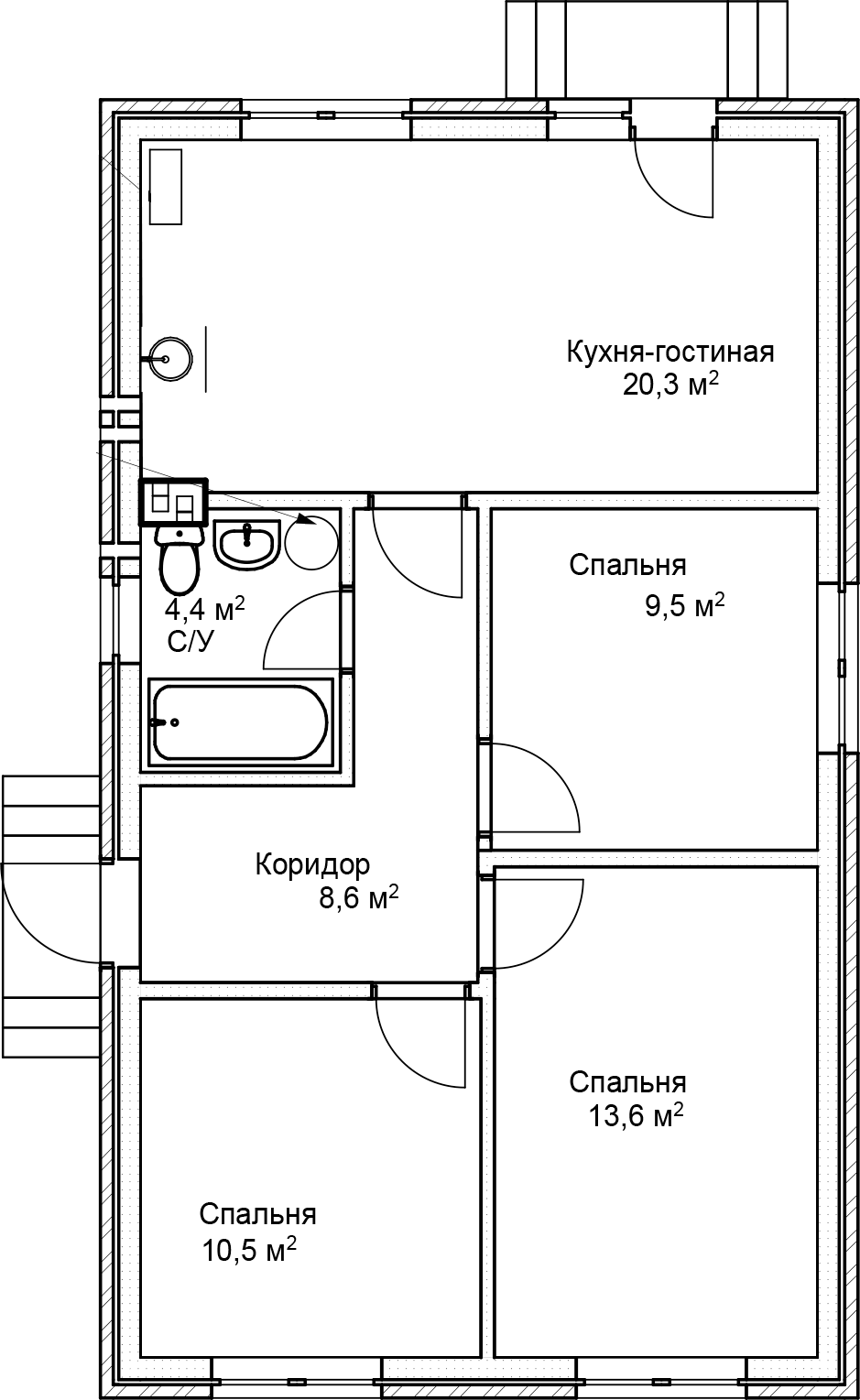 Коттедж в «Коттеджный поселок Корсунский»