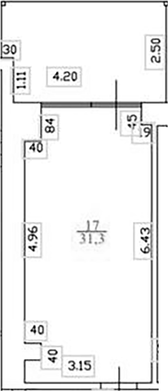 Студия, 31.3 м², 3/4 этаж, ЖК «White Village»