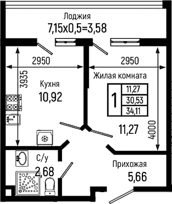 1-комн. Ботаника Хиллс
