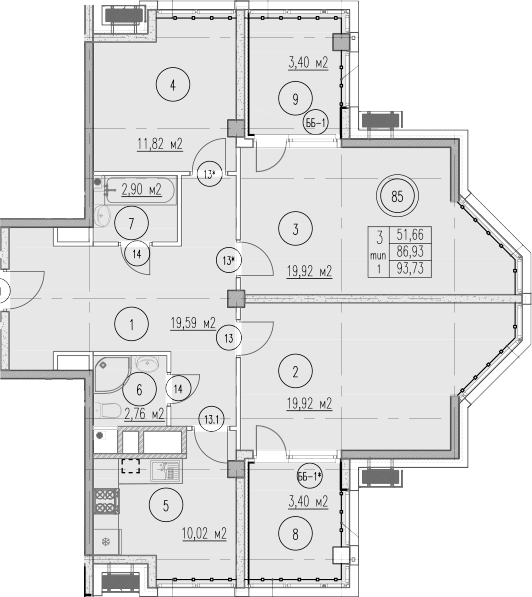 3-комн. Agoy Park Residence by Lavicon