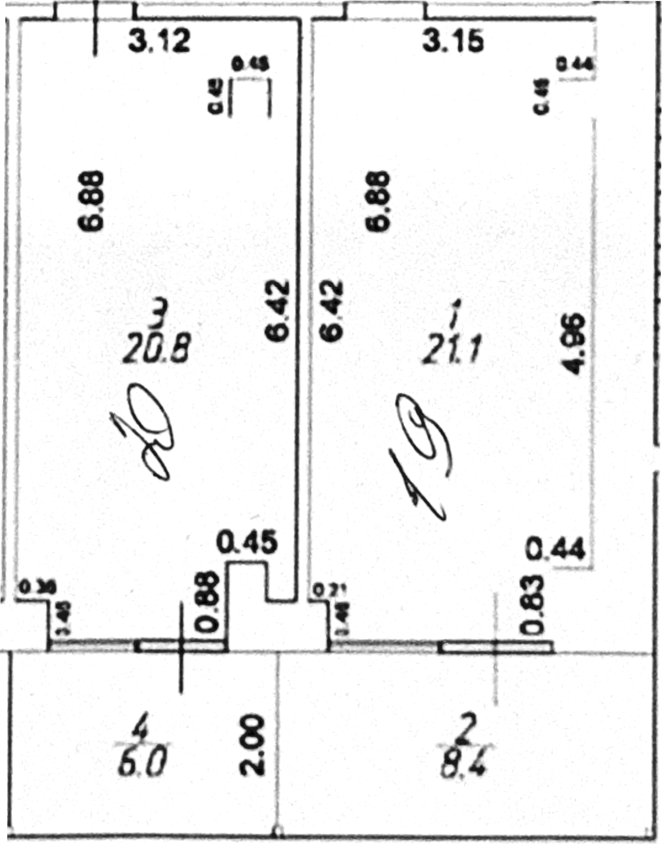 Объект, 41.9 м², 3/4 этаж, ЖК «White Village»