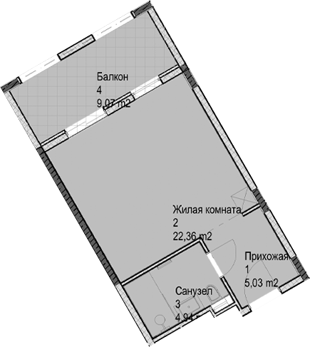 Студия, 32.3 м², 3/6 этаж, ЖК «Гостиничный комплекс Николай 1»
