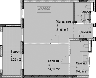 Продается 2-комн. квартира, 48.3 м²