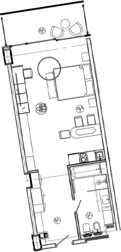 Студия, 46.7 м², 4/8 этаж, ЖК «Mandarin Garden Hotel»