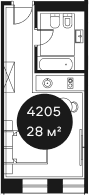 Объект, 69.73 м², 4/4 этаж, ЖК «Резиденция Волна»