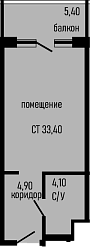 Студия, 28 м², 7/8 этаж, ЖК «Курортный отель Алеан Селект Агой»