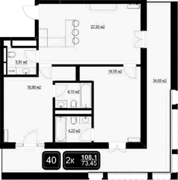 Продается 3-комн. квартира, 73.45 м²