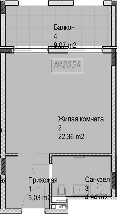 Продается 1-комн. квартира, 32.33 м²