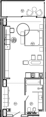 Студия, 48 м², 2/8 этаж, ЖК «Mandarin Garden Hotel»