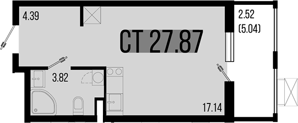 Продается 1-комн. квартира, 25.35 м²
