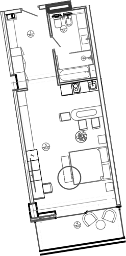 Студия, 46.8 м², 2/8 этаж, ЖК «Mandarin Garden Hotel»