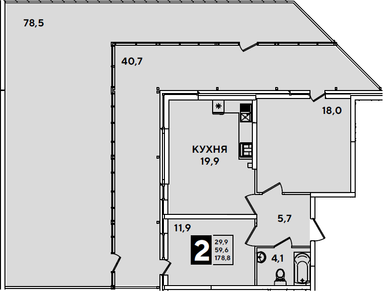 Продается 3-комн. квартира, 59.6 м²