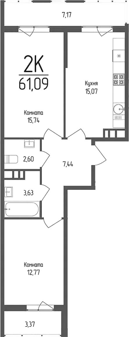 2-комн. Кумир