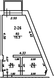 Студия, 23.1 м², 2/4 этаж, ЖК «The Manor»
