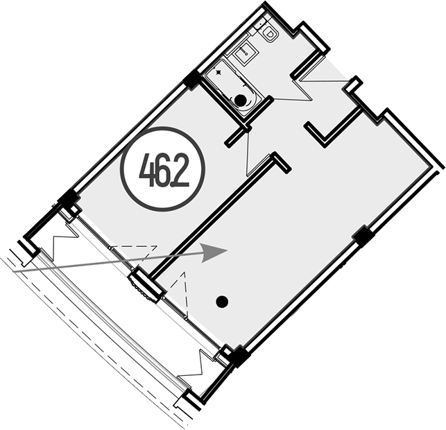 Объект, 46.2 м², 3/4 этаж, ЖК «Гостиничный комплекс GRAND CASCADE»