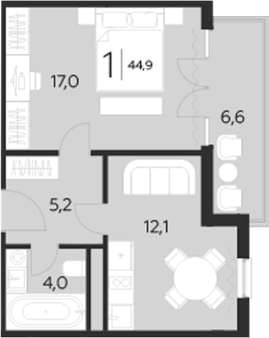 1-комн. LeePrime Residences Polyana Sochi