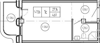 Студия, 27.62 м², 7/9 этаж, ЖК «Лучи»