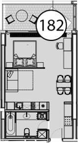 Студия, 54.7 м², 3/9 этаж, ЖК «Гостиничный комплекс Поляна Пик»