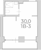 Студия, 30 м², 2/4 этаж, ЖК «Комплекс Luciano»