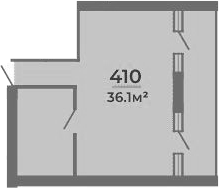 Объект, 36.1 м², 4/5 этаж, ЖК «Апартаментный комплекс Мореин»