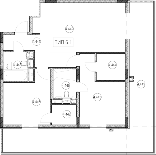Продается 1-комн. квартира, 75.2 м²