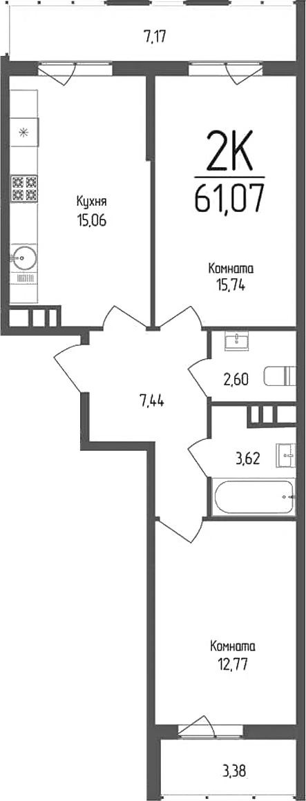 2-комн. Кумир
