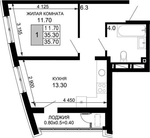 1-комн. Фонтаны