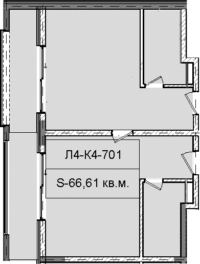 Объект, 66.61 м², 7/7 этаж, ЖК «Гостиничный комплекс Royal Beach Sochi»