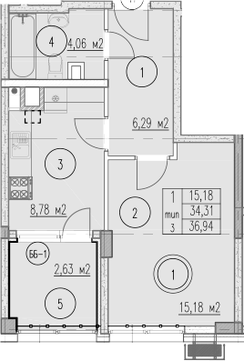 1-комн. Agoy Park Residence by Lavicon