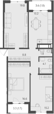 4+ комнаты, 81.5 м², 5/24 этаж, ЖК «Все Свои VIP»