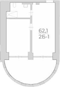 Объект, 62.1 м², 2/4 этаж, ЖК «Комплекс Luciano»
